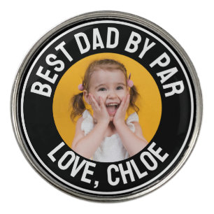 Fun Best Dad By Par Photo Golf Ball Marker