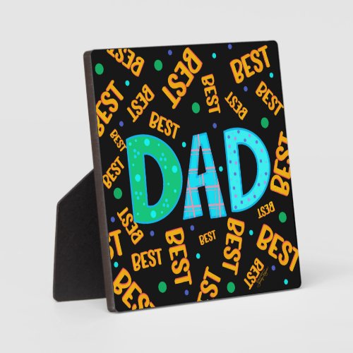 Fun Best Dad Inspirivity Name Plaque