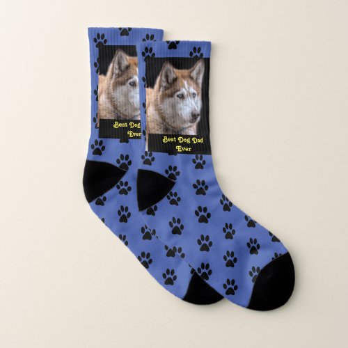 Fun Best Dog Dad Ever All_Over_Print Socks