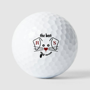 Fun Best Dog Mom Custom Monogram Golf Balls
