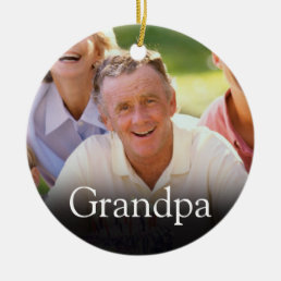 Fun Best Ever Grandpa Papa Definition Photo Ceramic Ornament