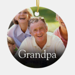 Fun Best Ever Grandpa Papa Definition Photo Ceramic Ornament