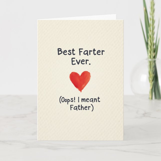Fun Best Farter Ever Card (Front)