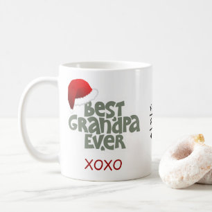 Fun Best Grandpa Ever Santa Hat Christmas Mug