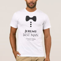 Fun Best Man Black Tie Mock Tuxedo Wedding