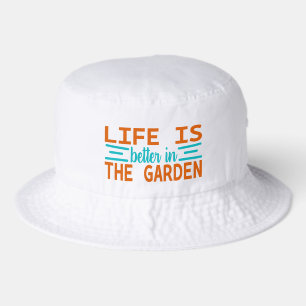 Fun better life word art Gardening lovers Bucket Hat