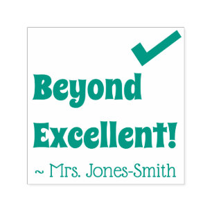 Fun "Beyond Excellent!" Tutor Rubber Stamp