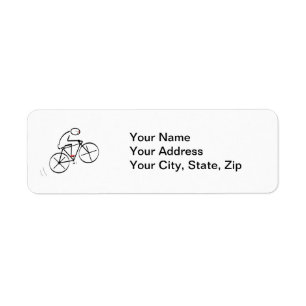 Fun Bicyclist Design Label