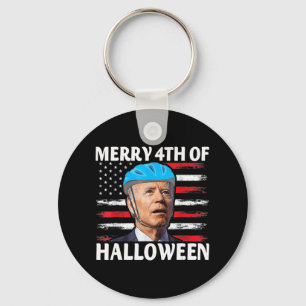 Fun Biden Dazed Merry th July Happy Halloween Bide Keychain