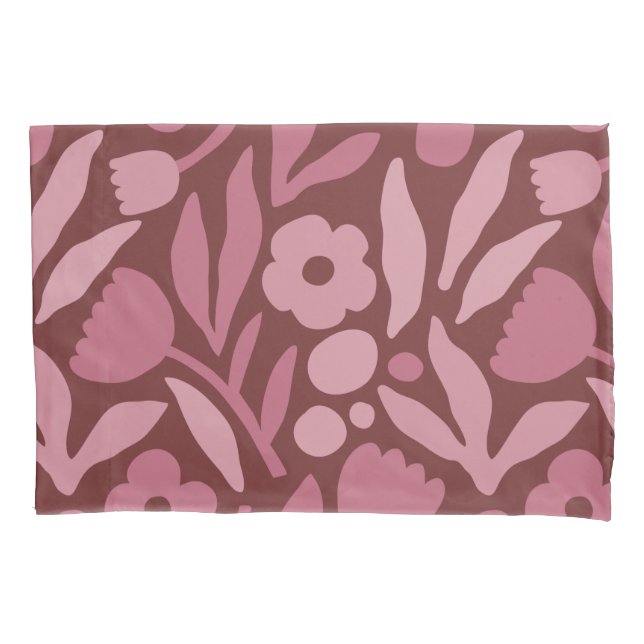 Fun Big Flower Bold Color Pillow Case (Front)