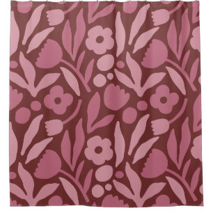 Fun Big Flower Bold Color Shower Curtain