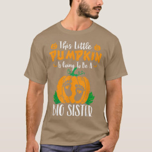 Fun Big Sister Autumn Fall Pregnancy Announcement  T-Shirt