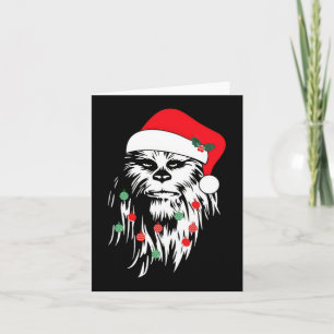 Fun Bigfoot Face Santa Hat Cute Xmas Christmas  Card