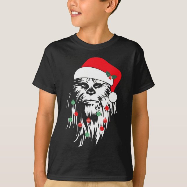 Fun Bigfoot Face Santa Hat Cute Xmas Christmas  T-Shirt (Front)