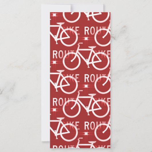 Fun Bike Route Fixie Bicycle Cyclist Pattern Red (Back)