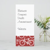 Fun Bike Route Fixie Bicycle Cyclist Pattern Red (Standing Front)