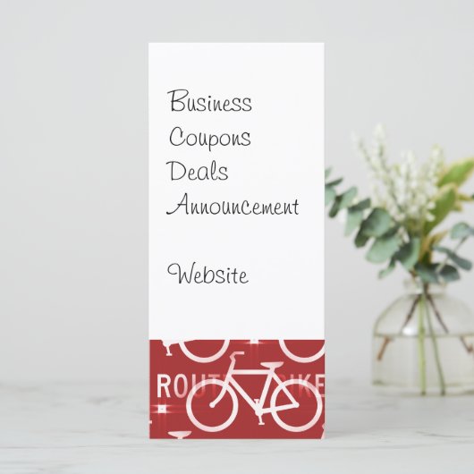 Fun Bike Route Fixie Bicycle Cyclist Pattern Red (Standing Front)