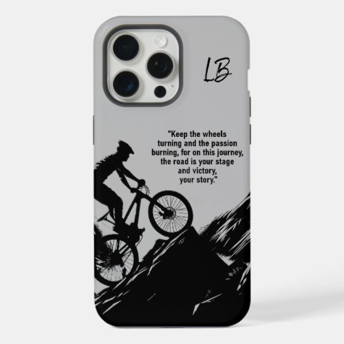 Fun Biking Cycling Biker Fitness Exercise iPhone 15 Pro Max Case
