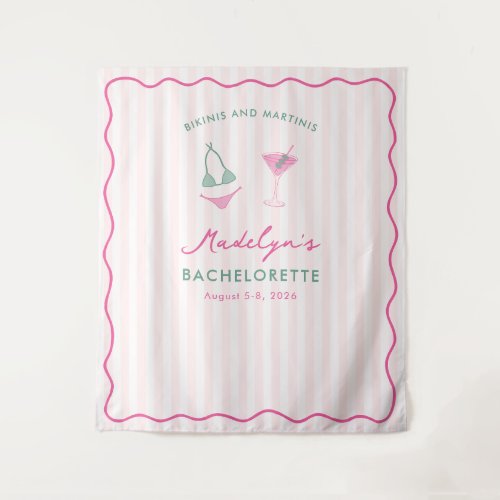 Fun Bikinis & Martinis Bachelorette Photo Backdrop