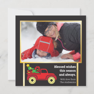 Fun Billboard Style Modern Photo Festive Christmas