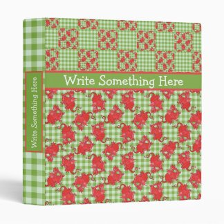 Fun Binder to Personalize: Cute Red Dragons