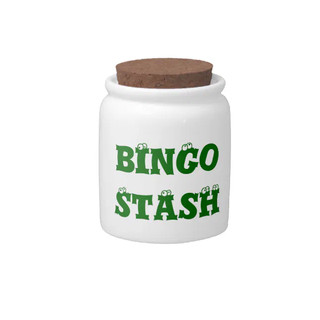 Fun Bingo Players Money Spare Change Bank Candy Jar | Zazzle