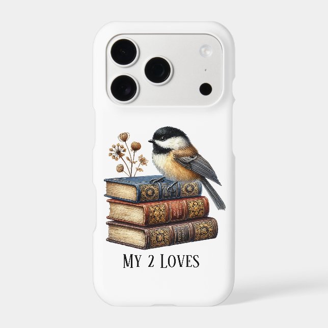Fun Bird and book lovers customizable iPhone Case (Back)