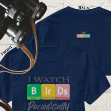 Fun Birder Gift Periodic Table Pun blue