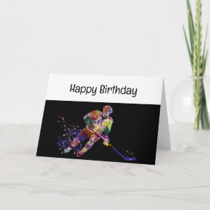 Fun Birthday Better than Double Overtime Hockey Card