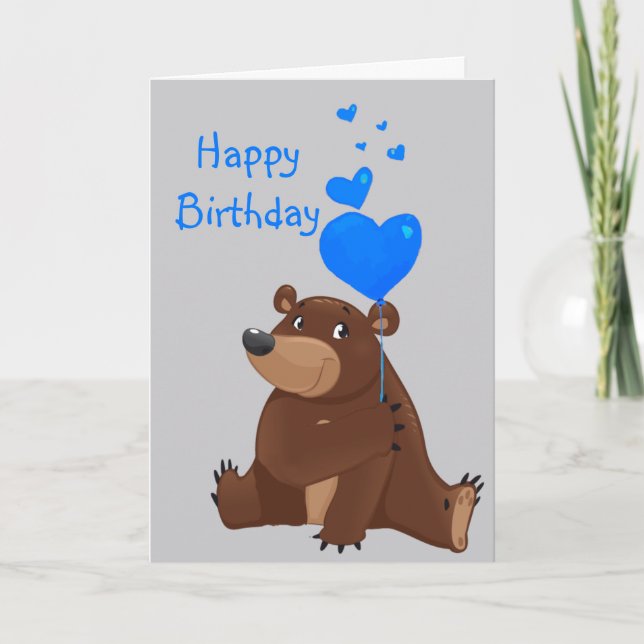 Fun Birthday Brag About Your Age Bear Card (Front)