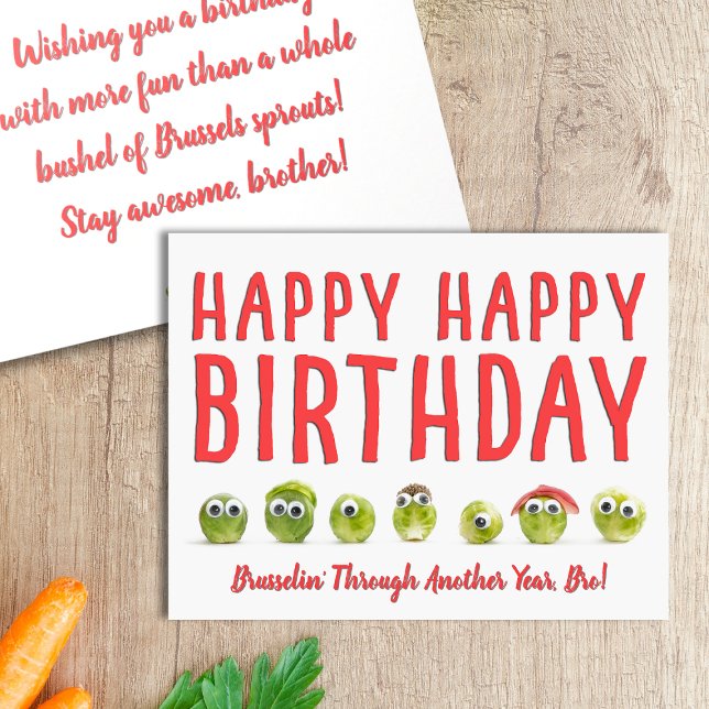 Fun birthday card brother food funny pun vege (Creator Uploaded)