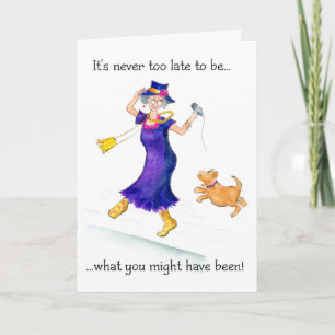 Fun Birthday Card for a Woman Dancing