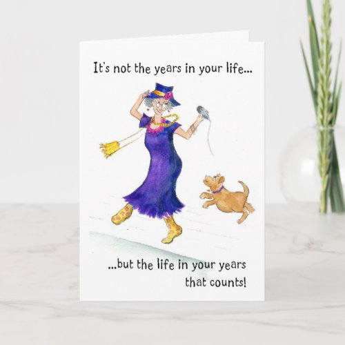 Fun Birthday Card for a Woman Dancing