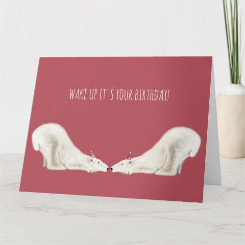Fun Birthday Card _ Sleepy Polar Bear