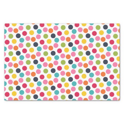Fun Birthday Confetti Rainbow Polka Dots Tissue Paper