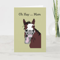 Fun Birthday for MOM Great Day to Horse Around Card
