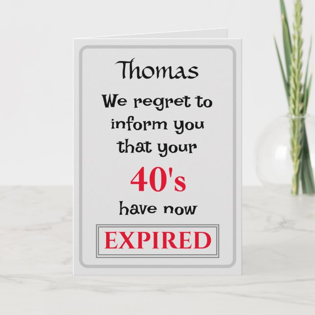 Fun Birthday Greeting Card (Front)