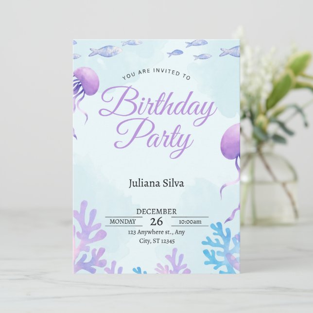 Fun Birthday Invitation Card (Standing Front)