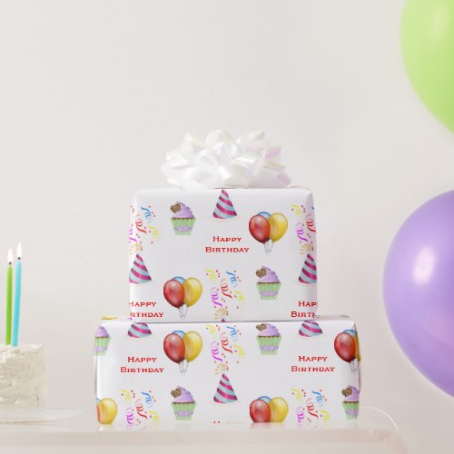 Fun Birthday Pattern Craft or Gift  Wrapping Paper