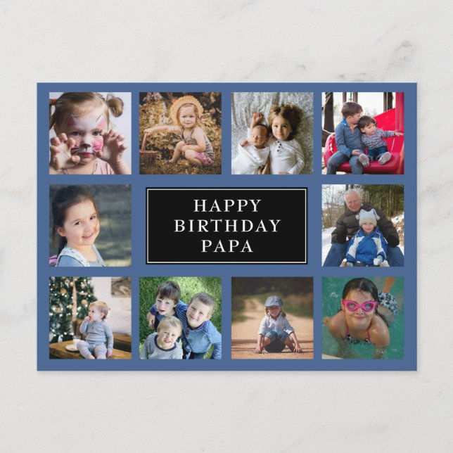 Fun Birthday Photo Collage  Postcard (Front)