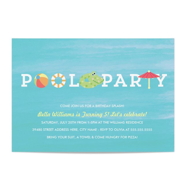 Fun Birthday Pool Party Invitation (Creator Uploaded)