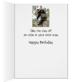 Fun Birthday Relax Your Own Way Bear Animal (Inside (Right))