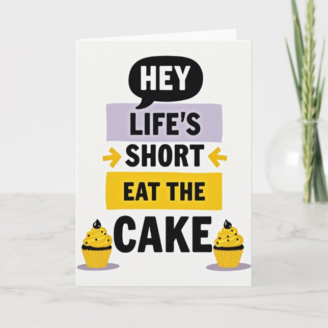 Fun Birthday Speech Bubble Card (Front)