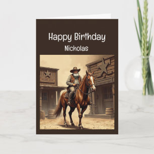 Fun Birthday Western Wild West Humor Card