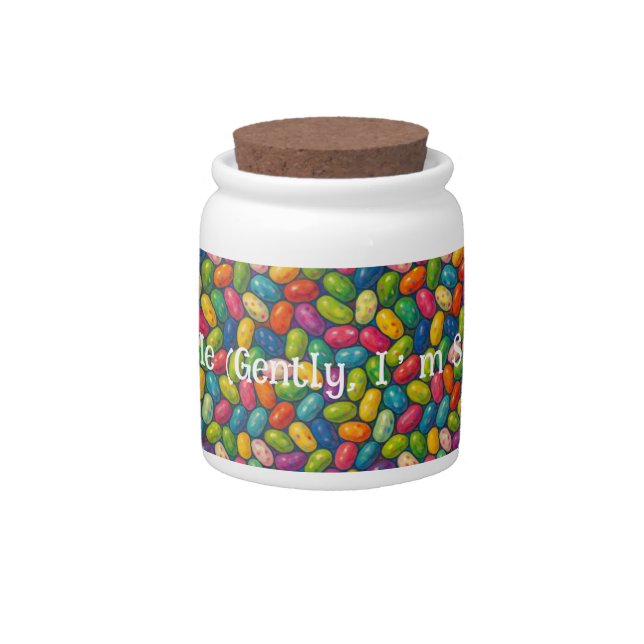 Fun Bite Me (Gently) Jelly Beans Fauvist Candy Jar (Front)