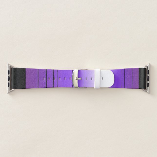 Fun Black And Purple Stripes Apple Watch Band (Band)