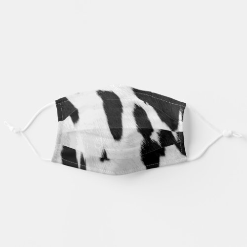 Fun Black and White Cowhide Animal Print Cow Adult Cloth Face Mask