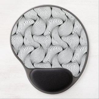 Fun Black and White Interwoven Lines Gel Mouse Pad