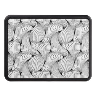 Fun Black and White Interwoven Lines Hitch Cover
