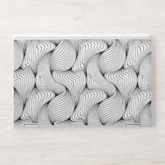 Fun Black and White Interwoven Lines HP Laptop Skin
